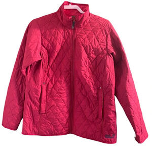 Red Diamond Quilted Puffer Jacket